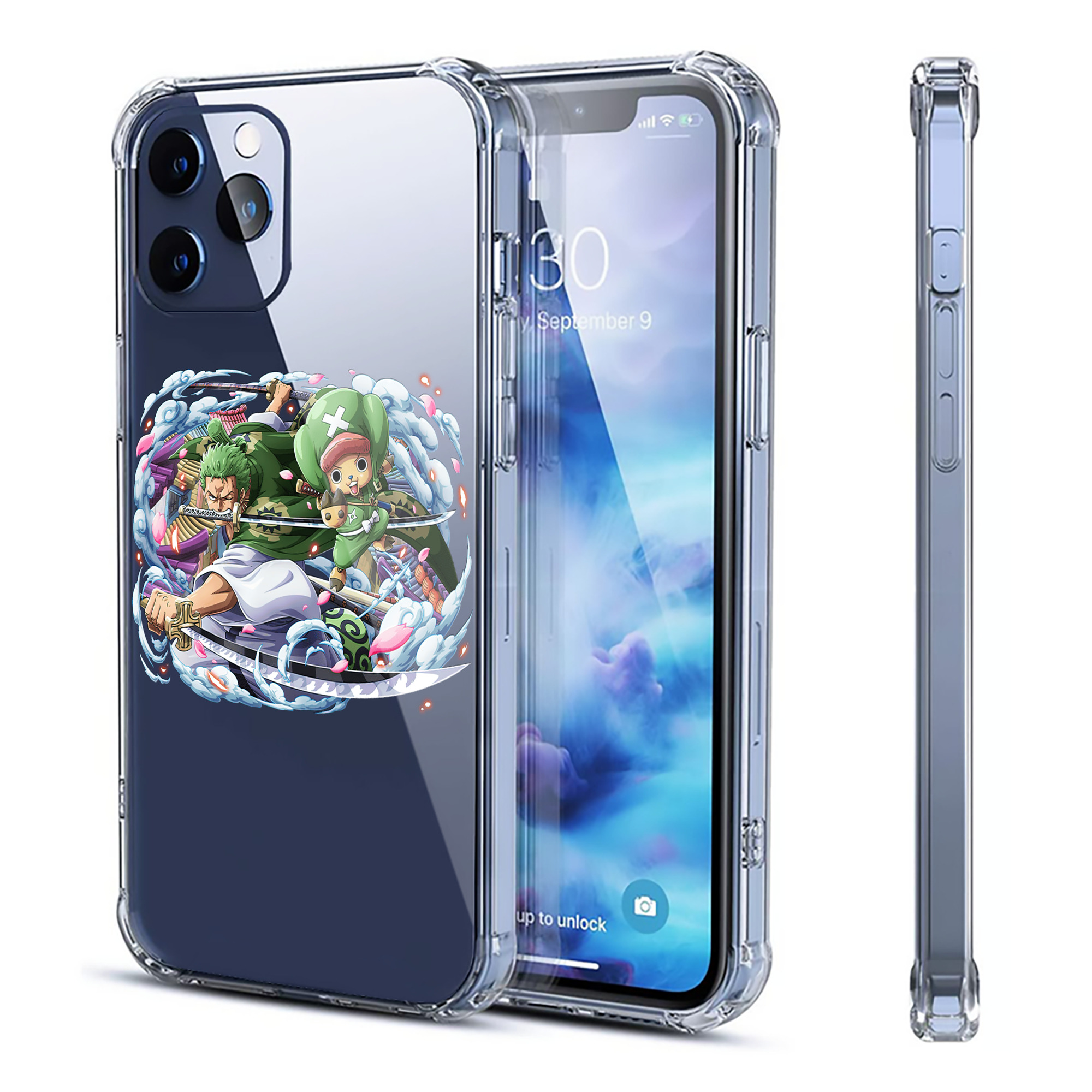 （画像用） ワンピース ロロノア・ゾロ ONE PIECE Roronoa Zoro 【iPhone 12シリーズ対応】透明スマホケース（クリアソフトケース）